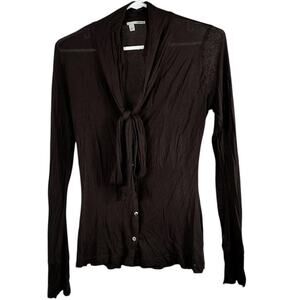 Halogen Brown Long Sleeve Dress Shirt Small